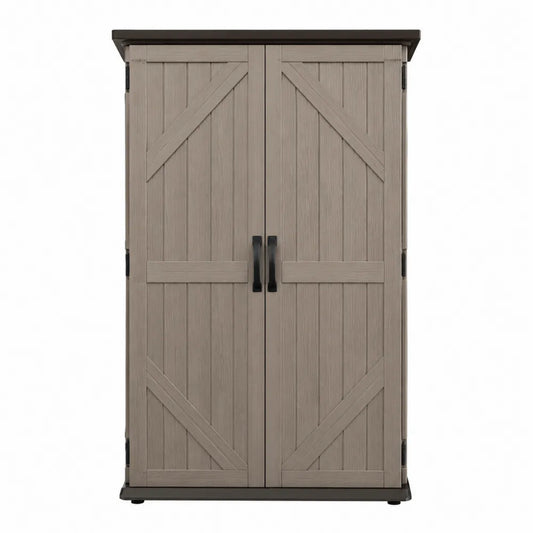 Szafa ogrodowa plastikowa 183 cm x 111 cm x 200 cm szara