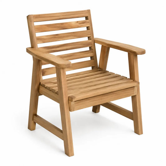 Krzesło ogrodowe z drewna teak, brązowe 60x60x90 cm