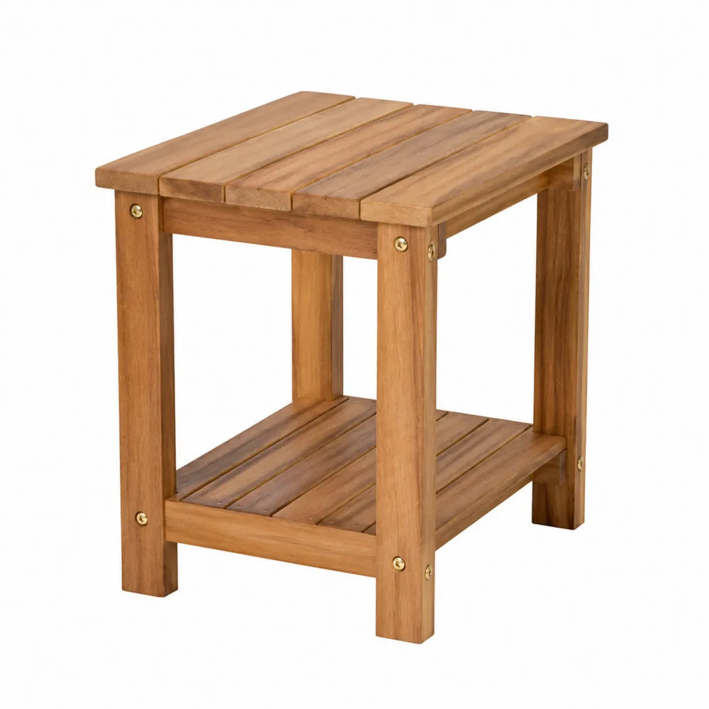 Stolik ogrodowy z drewna tekowego 45x45x50 cm