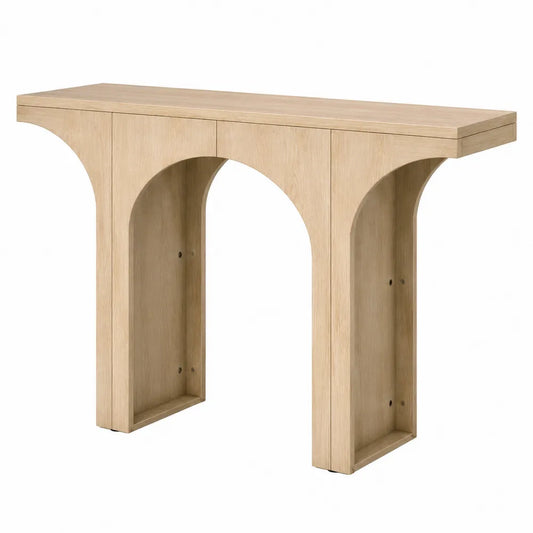 Konsola z płyty MDF jasnobrązowa 120 x 40 x 80 cm